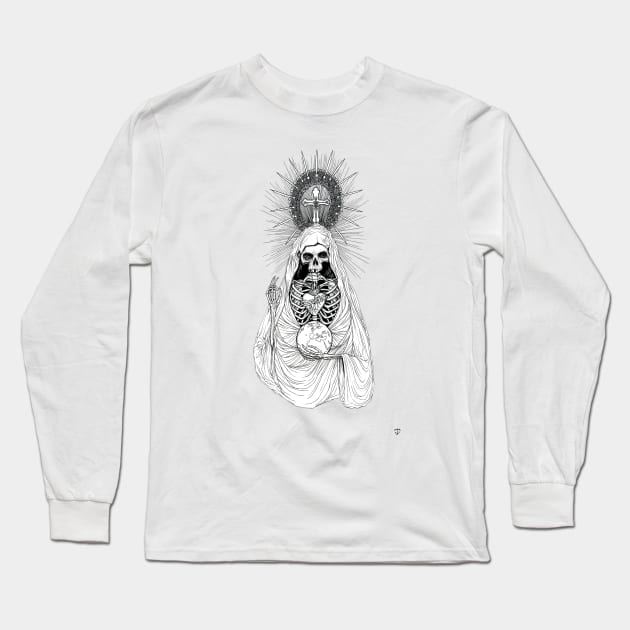 Santa Muerte Long Sleeve T-Shirt by tristan.r.rosenkreutz